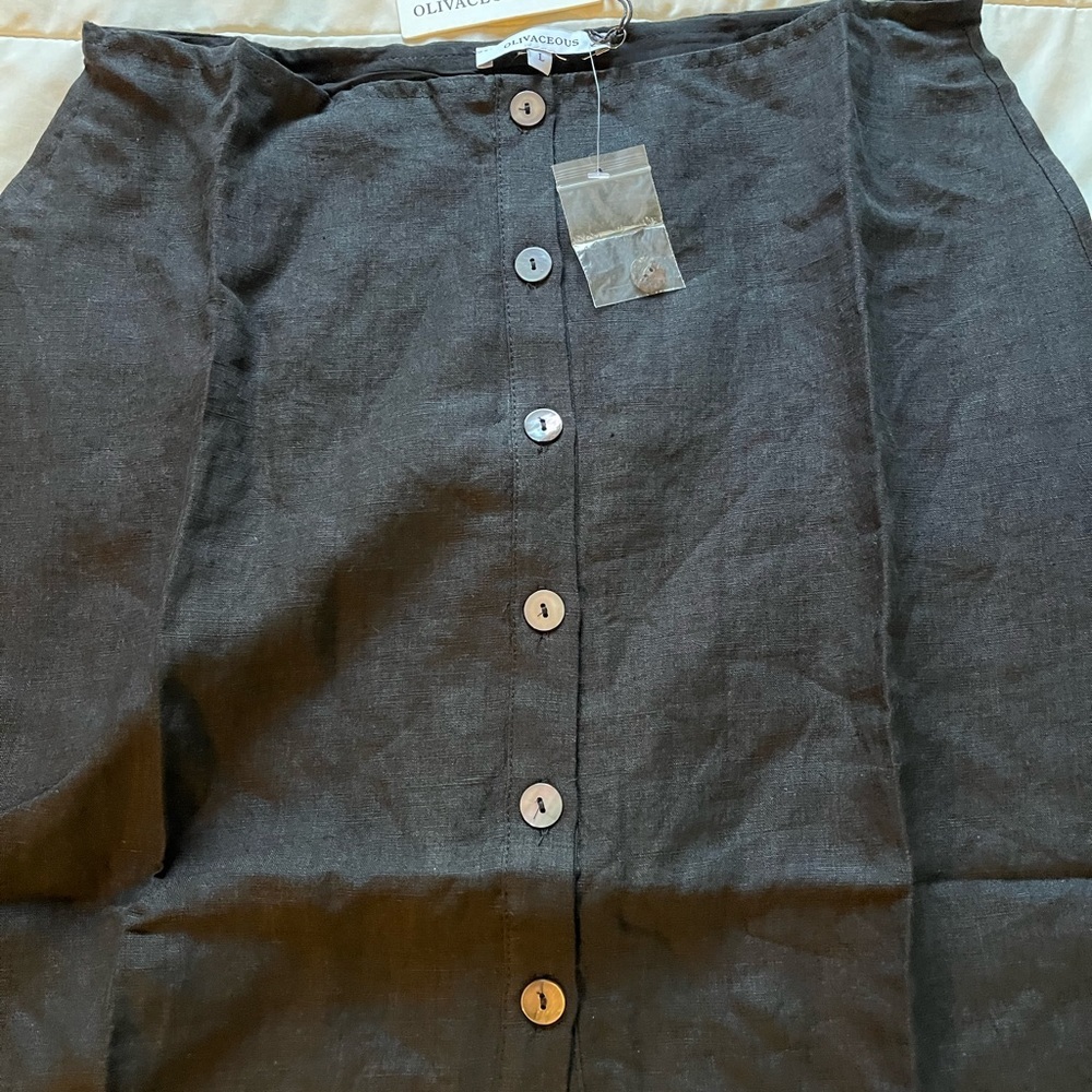 Olivaceous Women’s NWT Skirt Classic Fit Black size L - Picture 4 of 6